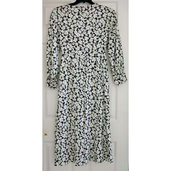 Rebecca Taylor 722953D133 Women's Sz 4 Paige Floral Print Long Sleeve Dress - Picture 5 of 16